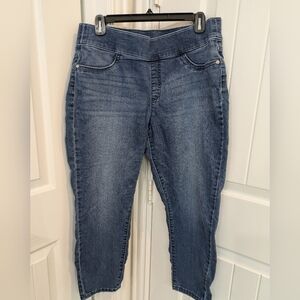 Simply Vera by Vera Wang high rise capri blue stretch denim cropped pullon jeans